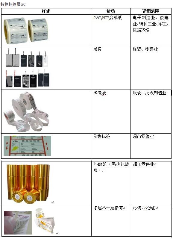 特种标签定制